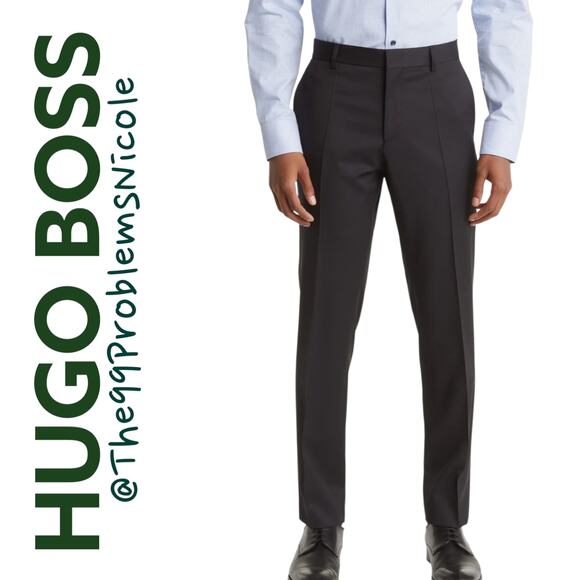 Men's Black Hugo Boss Trousers - Picture 1 of 8